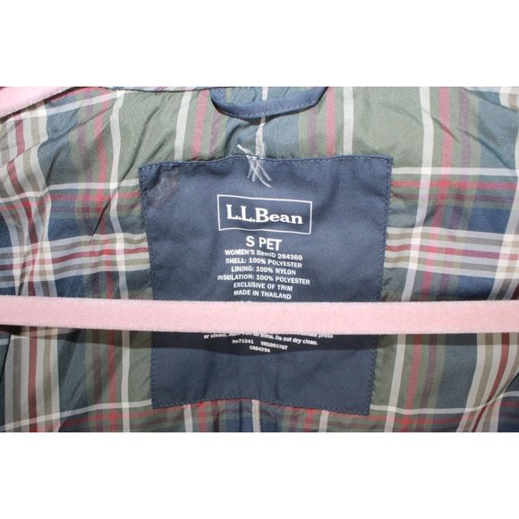 LL Bean Quilted Riding Jacket Flannel Lined Insulated Black Size S Pet - Picture 4 of 9